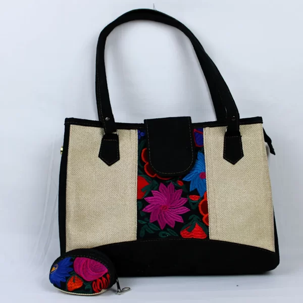 Bolsa típica de Guatemala. Multicolor rosado crema - Producto estilo 774