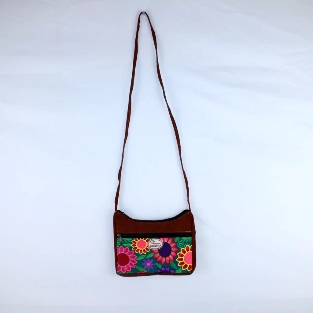 Bolsa típica de Guatemala. Multicolor rosa verde - Producto estilo 1078