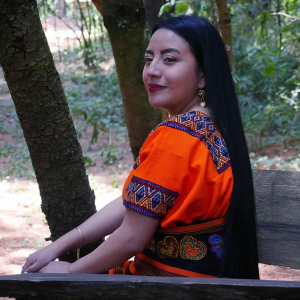 Traje típico de Guatemala – Faja, corte y huipil – Estilo Sololá Rojo Naranja 1007